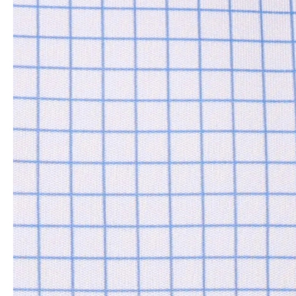 NWOT Collars & Co Thin Blue Check Quattro Flex Semi-Spread Collar Shirt Medium - Picture 3 of 8